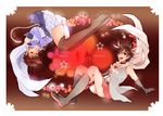  bad_id bad_pixiv_id black_hair blue_eyes boots brown_eyes brown_hair cape cat_tail cross emiya_kiritsugu fate/zero fate_(series) gloves kotomine_kirei magical_girl multiple_boys orange-clover tail thigh_boots thighhighs time_paradox younger 