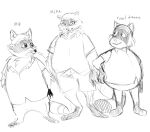 2024 abbytabbys anthro biped clothing hi_res humanoid_hands male mammal procyonid raccoon rascal_(robot_dreams) robot_dreams shirt simple_background sketch slightly_chubby smile solo style_parody text topwear white_background