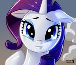  blue_eyes crying english_text equine eyeshadow female feral friendship_is_magic fur hair horn horse looking_at_viewer makeup mammal my_little_pony pony portrait purple_hair rarity_(mlp) skyline19 solo tear tears text unicorn upset white_fur 