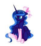  absurd_res alpha_channel blue_eyes bow equine female feral friendship_is_magic fur hi_res horn horse mammal my_little_pony omycuteness plain_background pony princess_luna_(mlp) purple_fur sitting socks solo sparkles transparent_background unimpressed winged_unicorn wings 