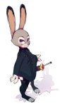  blush disney female hi_res judy_hopps lagomorph maiz-ken mammal melee_weapon rabbit shadow simple_background solo sword weapon white_background zootopia 