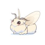  animal_ears animal_focus antennae bad_source blush brown_eyes bug cat_ears everything_a_cat fluff full_body fusion highres looking_up multiple_legs no_humans original poodle_moth simple_background solo tail whiskers white_background wings 
