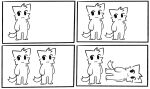 2024 3_fingers 3_toes absurd_res anthro black_eyes boy_kisser_(meme) comic domestic_cat feet felid feline felis fingers hi_res humor kolaah_(artist) looking_at_viewer loss lying_on_ground male mammal meme monochrome silly_cat_(mauzymice) solo tail toes