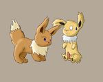  blush eevee eeveelution female feral hindpaw jolteon knot male nintendo open_mouth paws penis plain_background pok&#233;mon pok&eacute;mon skyffan toes video_games 