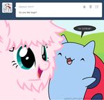  ? ambiguous_gender arthropod blue_body blue_eyes bravest_warriors cartoon_hangover cat catbug english_text equine eyes_closed feline female feral fluffle_puff friendship_is_magic grass hair horse hybrid insect mammal mixermike622 my_little_pony open_mouth pink_hair pony text 