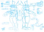 cables computer computron doodledoggy electronics hi_res humanoid keyboard machine newton_(doodledoggy) power_outlet robot robot_anthro robot_humanoid toony