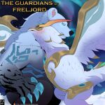 anivia_(lol) anthro avian beak bear bird blush brother_(lore) brother_and_sister_(lore) clenched_teeth comic cover cover_art cover_page digital_media_(artwork) duo embrace european_mythology eyes_closed feathered_wings feathers female feral fur fur_markings glowing glowing_eyes greek_mythology happy hi_res hug league_of_legends male male/female mammal markings mythological_avian mythological_bird mythological_creature mythological_firebird mythology phoenix polar_bear quangdoann riot_games sibling_(lore) simple_background sister_(lore) smile tail tail_grab teeth tencent text ursine volibear white_body white_feathers white_fur wings
