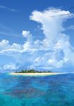  cloud coral day highres house island mugon no_humans ocean original outdoors scenery sky tree water 