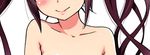  brown_hair collarbone commentary_request head_out_of_frame lips original shiwasu_no_okina simple_background smile solo white_background 