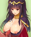  bad_id bad_pixiv_id black_hair bodysuit breast_hold breasts cape cleavage cum cum_on_body cum_on_breasts cum_on_upper_body ejaculation_between_breasts eyebrows_visible_through_hair fire_emblem fire_emblem:_kakusei hetero jewelry large_breasts long_hair matanonki nipple_slip nipples paizuri penis perpendicular_paizuri smile solo_focus tharja tiara veins veiny_penis 