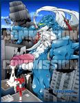  abs anime annoying_watermark balls biceps big big_balls big_penis blade blue_skin city close-up cloud cum cum_on_building cum_on_penis destroy digimon dragon english_text exveemon fist grey_skin lizard looking_at_viewer macro manly messy muscles naval nipples nude open_mouth outside pecs penis pink_penis pink_skin popabear red_eyes red_skin reptile scalie sea shadow sharp_teeth shiny size_difference sky spread_legs spreading squint teeth text thick_penis tongue tongue_out vein water watermark white_skin wings 