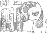  english_text equine female feral friendship_is_magic hair horn horse john_joseco long_hair mammal monochrome my_little_pony pony rarity_(mlp) sex_toy shop sketch solo text unicorn 