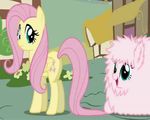  cutie_mark equine female feral flower fluffle_puff fluttershy_(mlp) friendship_is_magic green_eyes hair horse looking_back mammal mixermike622 my_little_pony outside pegasus pink_hair pony wings 