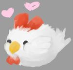  avian beak bird chicken cute grey_background plain_background spazzyhusky 