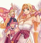  angel blonde_hair breasts cherie_espoir dress earrings fairy feathers huge_breasts jewelry kururu_(rhapsody) long_hair marl_kingdom multiple_girls necklace rhapsody ryoji_(nomura_ryouji) shoes wings 