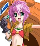  artist_request flat_chest gloves gunleon mail_beater mecha midriff pink_hair sketch solo super_robot_wars super_robot_wars_z 