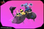 anthro arthropod balls bee big_balls big_butt big_dom_small_sub big_penis blue_body blue_fur butt cel_shading dominant duo elisalevin female floragato fur generation_9_pokemon genitals grey_body grey_fur hi_res huge_balls huge_penis hymenopteran hyper hyper_balls hyper_genitalia hyper_penis imminent_sex insect male male/female nintendo penis pokemon pokemon_(species) shaded simple_background size_difference small_wings smaller_female stinger surprised_expression thick_thighs wide_hips wings yellow_body