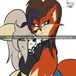 1:1 absurd_res anthro big_breasts big_butt bonding breasts butt canid canine duo english_text fay_(fennythefox) female fennec fennythefox fox grumpy hi_res huge_breasts huge_butt kate_(fennythefox) looking_at_viewer mammal red_fox selfie simple_background sketch smile text