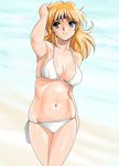  bikini blonde_hair headband lune_zoldark shiny shiny_skin shu-z solo super_robot_wars super_robot_wars_original_generation super_robot_wars_the_lord_of_elemental swimsuit 