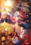  alternate_color artist_name beak blue_eyes blue_hair blue_skin candy candy_cane capelet christmas christmas_tree colored_skin commentary delibird drifloon electrode_(pokemon) food fur-trimmed_capelet fur_trim gardevoir hat highres light marill merry_christmas pokemon pokemon_(creature) red_capelet red_eyes rongai28 santa_hat shiny_pokemon solid_oval_eyes sparkle star_(symbol) twitter_username white_fur white_skin 