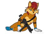 alpha_channel anthro archie_comics boots boots_only breasts chipmunk clothing elbow_pads female flak_jacket footwear footwear_only gloves gloves_only ground_squirrel gun handwear handwear_only heckler_and_koch hk_ump mammal mostly_nude nipples nude ranged_weapon rebeldragon101 rodent sally_acorn sciurid sega small_breasts solo sonic_the_hedgehog_(archie) sonic_the_hedgehog_(comics) sonic_the_hedgehog_(series) submachine_gun topwear weapon