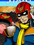  artist_request captain_falcon copy_ability f-zero gloves helmet kirby kirby_(series) scarf smile super_smash_bros. 