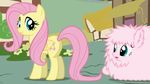  bite equine female feral flower fluffle_puff fluttershy_(mlp) friendship_is_magic green_eyes hair horse house mammal mixermike622 my_little_pony outside pegasus pink_hair pony wings 