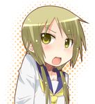  :o blonde_hair blue_sailor_collar ichii_yui long_hair miiyon open_mouth sailor_collar school_uniform school_uniform_(yuyushiki) serafuku solo twintails upper_body v-shaped_eyebrows yellow_eyes yuyushiki 