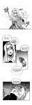  2girls bitchcraft123 comic hairband headband highres japanese_clothes kantai_collection long_hair monochrome multiple_girls saratoga_(kantai_collection) shoukaku_(kantai_collection) side_ponytail slapping tears translation_request 