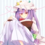  akasata bad_id bad_pixiv_id book crescent hat long_hair patchouli_knowledge purple_eyes purple_hair solo touhou very_long_hair 