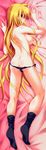  absurdres ass black_legwear black_panties blonde_hair blush breasts dakimakura fate_testarossa highres huge_filesize kouzuki_hajime large_breasts legs long_hair lyrical_nanoha mahou_shoujo_lyrical_nanoha_strikers nipples no_bra panties panty_pull red_eyes socks solo underwear underwear_only 