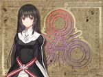  black_hair kilmaria_aideen long_hair official_art red_eyes shining_(series) shining_ark tanaka_takayuki wallpaper 