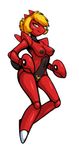  anthrofied arthropod bittenhard black_nipples breasts female hair insect looking_at_viewer low_res nintendo nipples not_furry nude orange_hair plain_background pok&#233;mon pok&eacute;mon red_body scizor smile solo video_games white_background yellow_eyes 