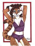  absurd_res anthro female hi_res looking_at_viewer pinup pose solo terrie_smith traditional_media 