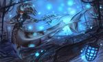  highres league_of_legends mermaid monster_girl nami_(league_of_legends) polearm red_eyes solo spear underwater weapon 