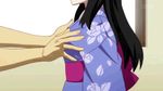  16:9 ahoge animated animated_gif araragi_koyomi araragi_tsukihi black_hair breast_grab brother_and_sister grabbing japanese_clothes kimono monogatari_(series) nekomonogatari siblings 