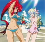  bikini bikini_top boota breasts kamina nia simon swimsuits tengen_toppa_gurren_lagann underboob wet yoko 