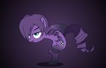  archive blue_eyes curly_hair cutie_mark dancing earth_pony equine female fur gradient_background hair horse mammal my_little_pony pony purple_fur purple_hair solo unimpressed zone 