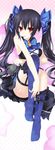  bad_id bad_pixiv_id black_hair derivative_work flankoi_(jiqingjie2008) hair_ornament highres kami_jigen_game_neptune_v long_hair looking_at_viewer neptune_(series) noire red_eyes ribbon solo twintails 