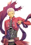  archer cloth fate/stay_night fate_(series) male_focus shizimi0218 simple_background solo white_hair 