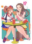  bad_id bad_pixiv_id badge bunny burger_skater_(idolmaster) button_badge buttons closed_eyes drink feeding food hamburger heart idolmaster idolmaster_(classic) minase_iori multiple_girls onaramaru open_mouth open_toe_shoes red_eyes roller_skates shoes sitting skates spill star stuffed_animal stuffed_bunny stuffed_toy suitcase table takatsuki_yayoi twintails uniform 