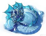2020 absurd_res air_bubble anthro apode armor artist_name blizzard_entertainment blue_body blue_frill blue_scales clothing crossed_arms dated digital_media_(artwork) dorsal_fin dorsal_frill draconcopode fansl fin fin_piercing fin_ring frill_(anatomy) furgonomics furry-specific_piercing gauntlets gloves handwear head_crest head_fin head_frill hi_res legless male naga pauldron piercing reptile scales scalie scartiz_(eadriklacus) serpentine sharp_teeth signature snake solo tail tail_fin tail_frill teeth teeth_showing tentacle_beard tentacle_ring underwater warcraft water weibo weibo_logo yellow_sclera