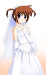  bride dress lyrical_nanoha mahou_shoujo_lyrical_nanoha odayan solo takamachi_nanoha twintails wedding_dress 