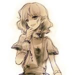  mizuhashi_parsee monochrome nokishita sepia sketch solo touhou 