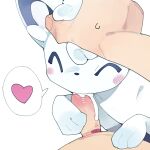 &lt;3 absurd_res alolan_form alolan_vulpix ambiguous_gender blush bodily_fluids cum cum_from_penis cum_in_mouth cum_inside duo ejaculation eyes_closed feral genital_fluids genitals hand_on_head hi_res human interspecies male mammal nintendo oral paw_on_dick paws penis penis_in_mouth pokemon pokemon_(species) pokephilia regional_form_(pokemon) size_difference youjomodoki