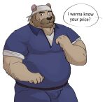 2024 anthro bear beard belly big_belly black_nose english_text facial_hair fuddyblog hi_res humanoid_hands kemono male mammal mustache overweight overweight_male simple_background solo text white_background