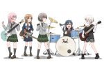  &amp;&amp; 5girls ^_^ ankle_boots bang_dream! bang_dream!_it&#039;s_mygo!!!!! bass_guitar black_footwear black_hair black_jacket black_shirt black_socks blazer blue_eyes blue_serafuku blue_skirt boots brown_eyes brown_footwear brown_hair chihaya_anon closed_eyes collared_shirt diagonal-striped_clothes diagonal-striped_necktie drum drum_set drumsticks electric_guitar full_body furrowed_brow green_necktie green_skirt grey_eyes grey_hair grey_jacket grey_neckerchief guitar haneoka_school_uniform hayashi_coco highres holding holding_drumsticks holding_instrument holding_microphone holding_plectrum instrument jacket kaname_raana kneehighs layered_sleeves loafers long_hair long_sleeves looking_at_another love_live! love_live!_nijigasaki_high_school_idol_club microphone multiple_girls nagasaki_soyo neck_ribbon neckerchief necktie nijigasaki_academy_school_uniform one_side_up open_mouth parted_lips pink_hair pleated_skirt plectrum red_ribbon ribbon sailor_collar school_uniform serafuku shadow shirt shoes short_hair skirt socks standing striped_clothes sweat takamatsu_tomori torn_clothes torn_shirt tsukinomori_school_uniform voice_actor_connection white_background white_hair white_sailor_collar white_shirt winter_uniform yuuki_setsuna_(love_live!) 