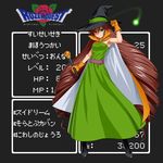  brown_hair doll_joints dragon_quest dragon_quest_iii gloves hat heterochromia ichikawa_masahiro long_hair mage_(dq3) parody rozen_maiden solo staff suiseiseki very_long_hair witch witch_hat 