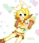  blonde_hair blush colorized green_eyes highres ilias_niconico inaresi kagamine_rin open_mouth short_hair smile solo vocaloid 