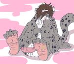  abstract_background balls brown_hair claws erection feline foot_focus hair hindpaw humanoid_penis leopard licking male mammal nude one_eye_closed pawpads paws penis plantigrade sitting snow_leopard soles solo toes tongue tongue_out uncut vein weskers 